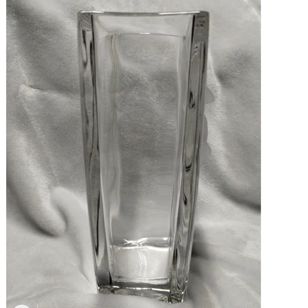 Dolphin Crystal Vase Large Heavy‎ Glass Coastal Nautical Decor Beach House